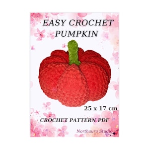 DIY Amigurumi Pumpkin Crochet Pattern | Velvet Yarn Autumn Ornament | Step-by-Step Tutorial