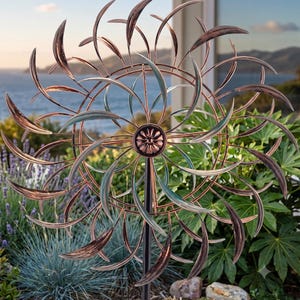 66" Large Metal Wind Spinner 360 Swivel Yard Art Sculpture for Garden