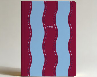 Dziennik celów A5 | Faliste linie, kalendarz wellness, kolorowe notatki