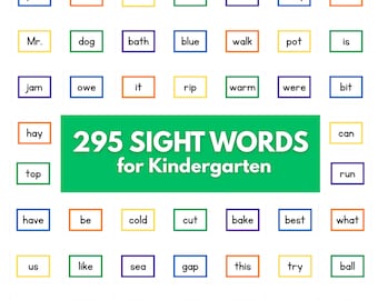 295 grote woorden voor kleuterschool | Downloadbare pdf