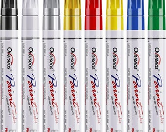 Overseas Paint Marker Pens – 8 Colors Oil-Based Permanent Paint Markers