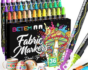 Betem 36 Colors Dual Tip Acrylic Paint Markers