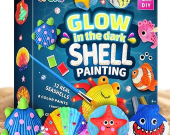 EPUMP Sea Shell Painting Kit – Glow in the Dark Arts & Crafts Toy for Kids