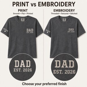 Embroidery Dad Est 2026 Shirt, Comfort Color Shirt, Dad to be, Gift for Dad, Husband Gift, Unisex Shirt, New Dad Gift, Father's Day Gift image 7