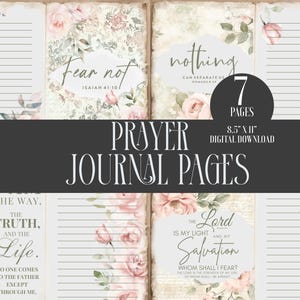Prayer Junk Journal | Devotional Scrapbook Paper | Scripture Scrapbook Pages | Digital Download