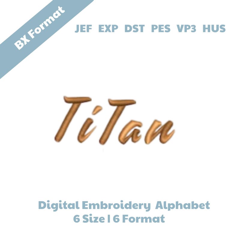 Titan Alphabet Font, Titan Monogram Machine Embroidery Font, Only BX ...