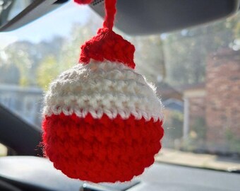 Crochet Stuffed Bobber Fishing Float Snap-on Floats Red White Fish Toy Fisherman Angler Present Funny Fishing Gifts Car Hanging Accessory