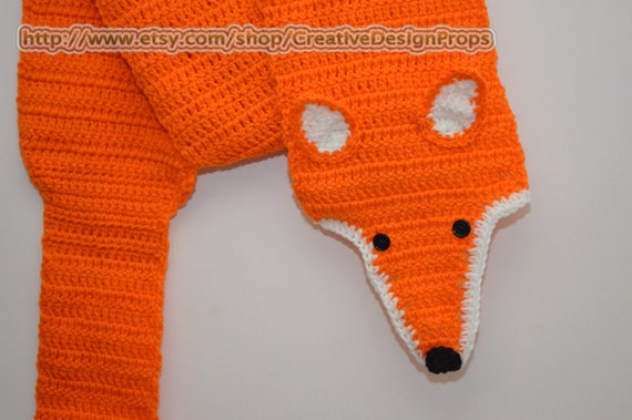 bufanda de zorro a crochet