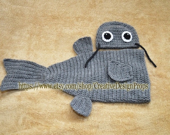 Catfish Rainbow Steelhead Trout Bass Fish Costume for Baby, Cocoon