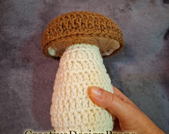 Porcini Boletus Crochet Mushroom Forest Witch Decor Mushroom Plush Boho Nursery Pillow Made to Order Handmade Fungi