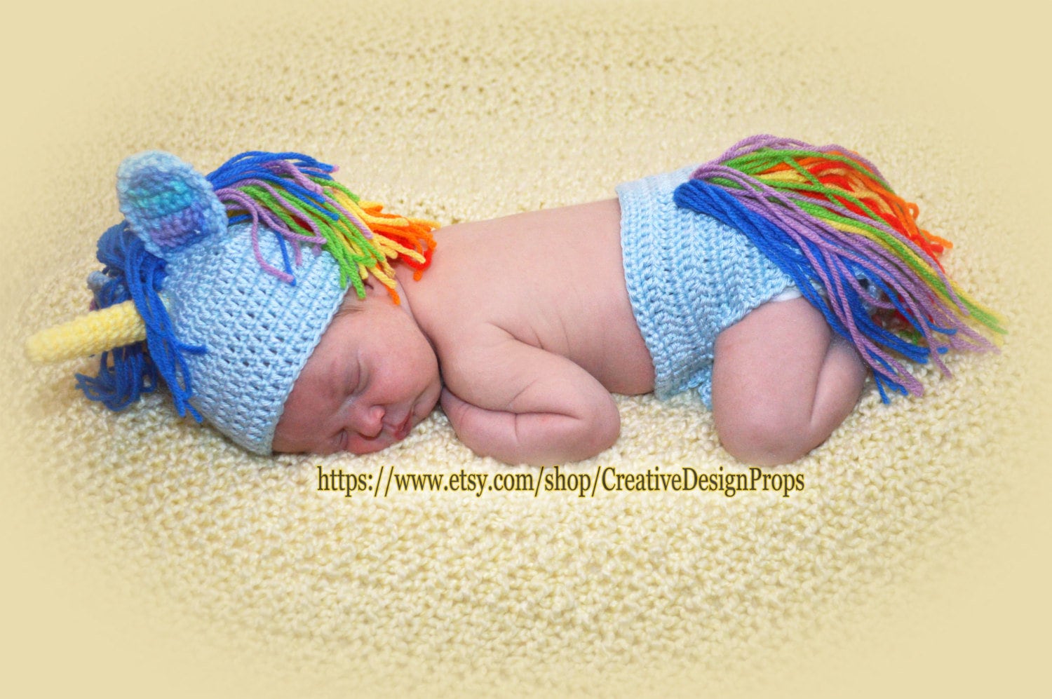 Crochet Baby Costume My Little Rainbow Unicorn Boy Girl Newborn Set, Diaper  Cover and Hat, Photo Prop, Halloween Outfit, Easter 