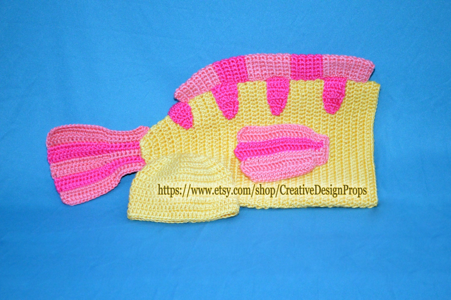 Crochet Disney Fish Costume for Baby Flounder Cocoon and Hat Etsy