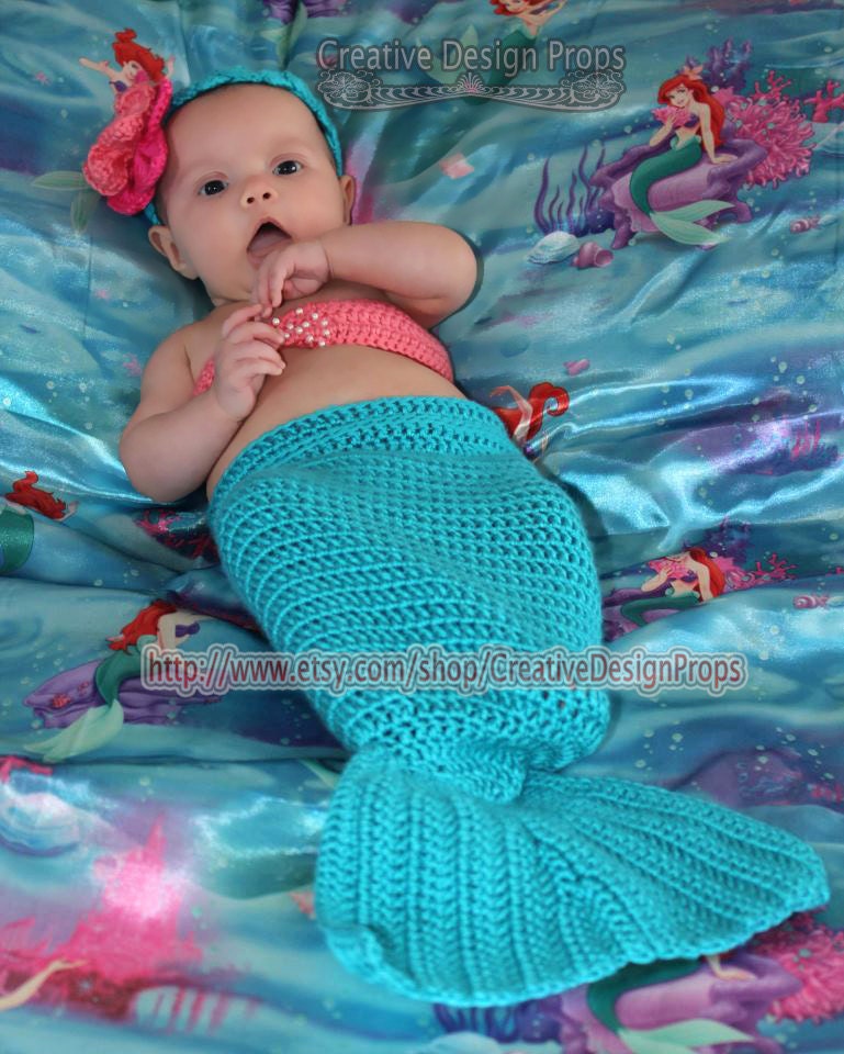 Disney Crochet Ariel the Little Mermaid Costume Cocoon Tail