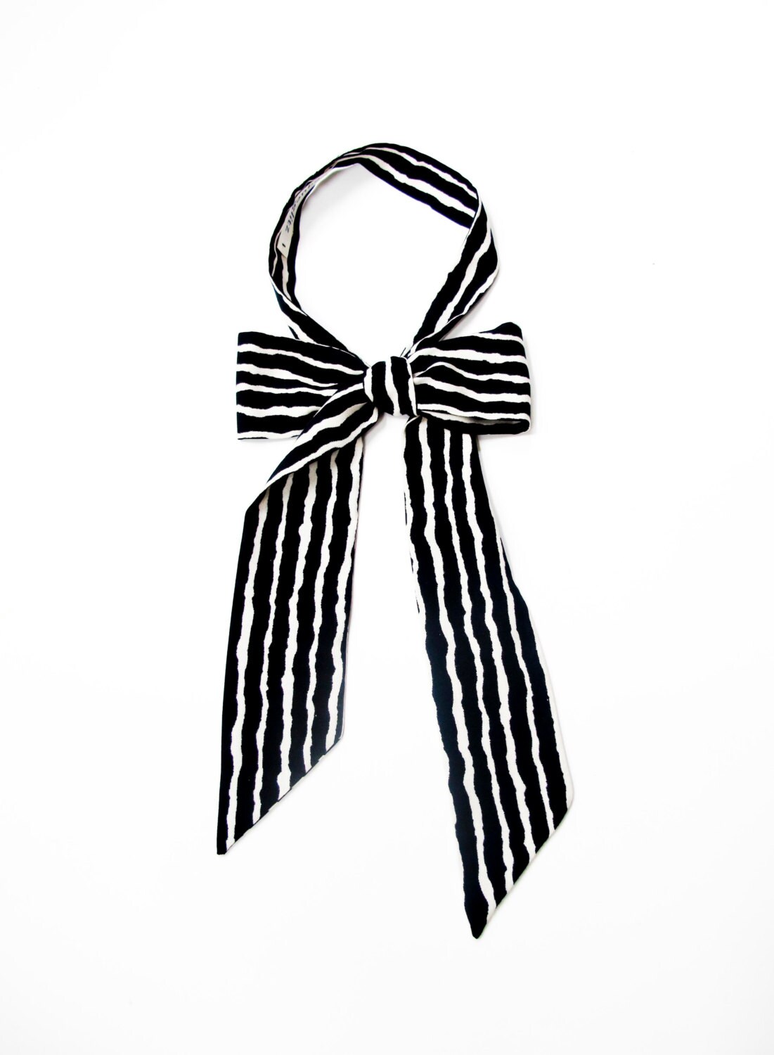 Black and White Stripes Vintage Style Influenced Neckerchief | Etsy