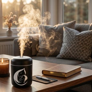 Decorative humidifier – "Mother and son" design – hand-screen printed – Creates a cozy and relaxing atmosphere