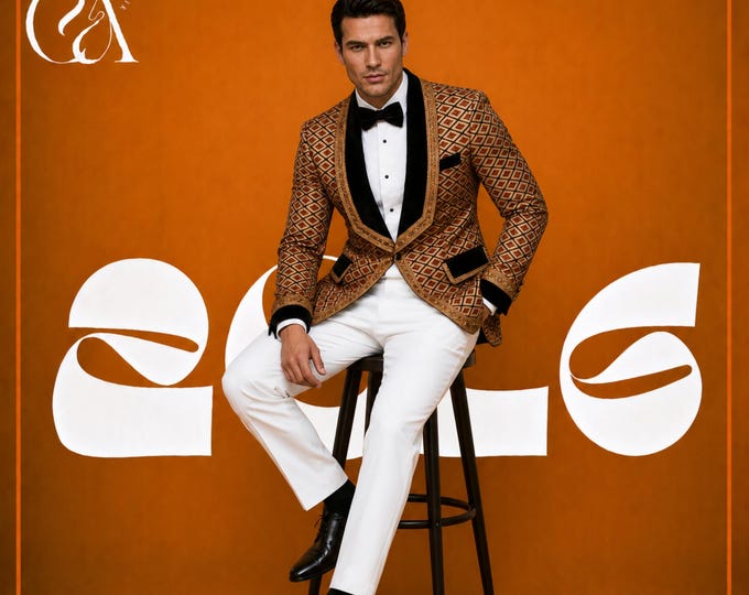 Men's Embroidered Blazer