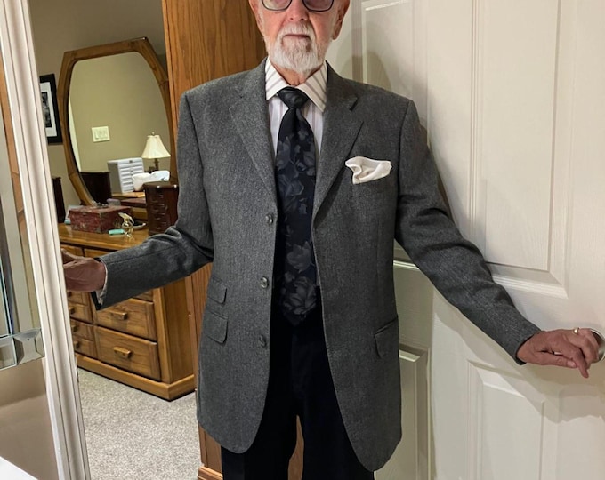 Vintage Men's Gray Tweed Sport Coat