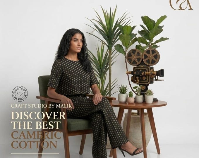 Women Cambric Cotton Outfit Set