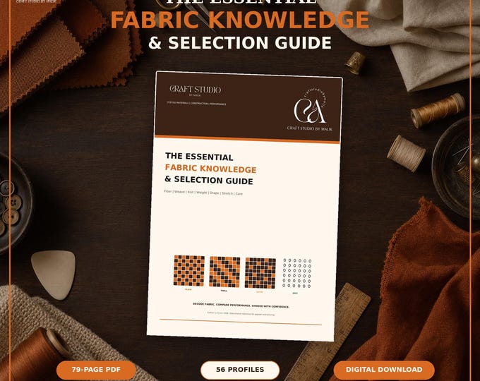 Fabric Knowledge Guide, Textile Material Reference For Educational Purposes Only