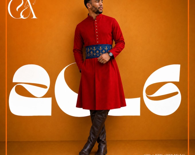 Handmade Wool Coat, Medieval Cossack Style, Historical Cosplay