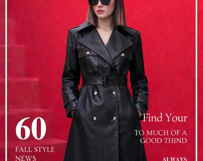 Women’s Leather Trench Coat