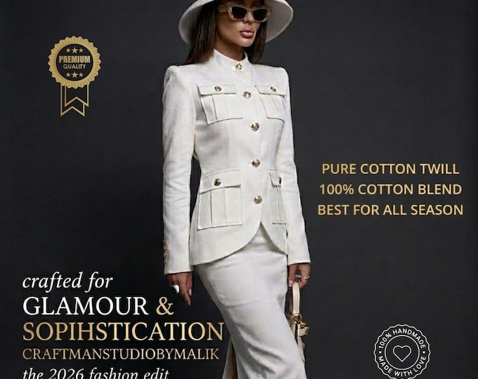 Women White Skirt Suit