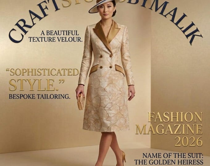 Gold Jacquard Coat Dress