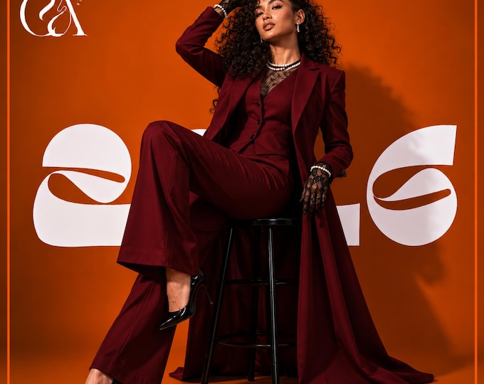 Women’s Suit, Custom Long Coat & Tuxedo Set