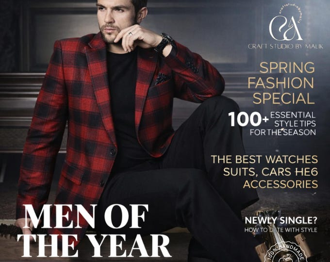 Men’s Red Tweed Jacket
