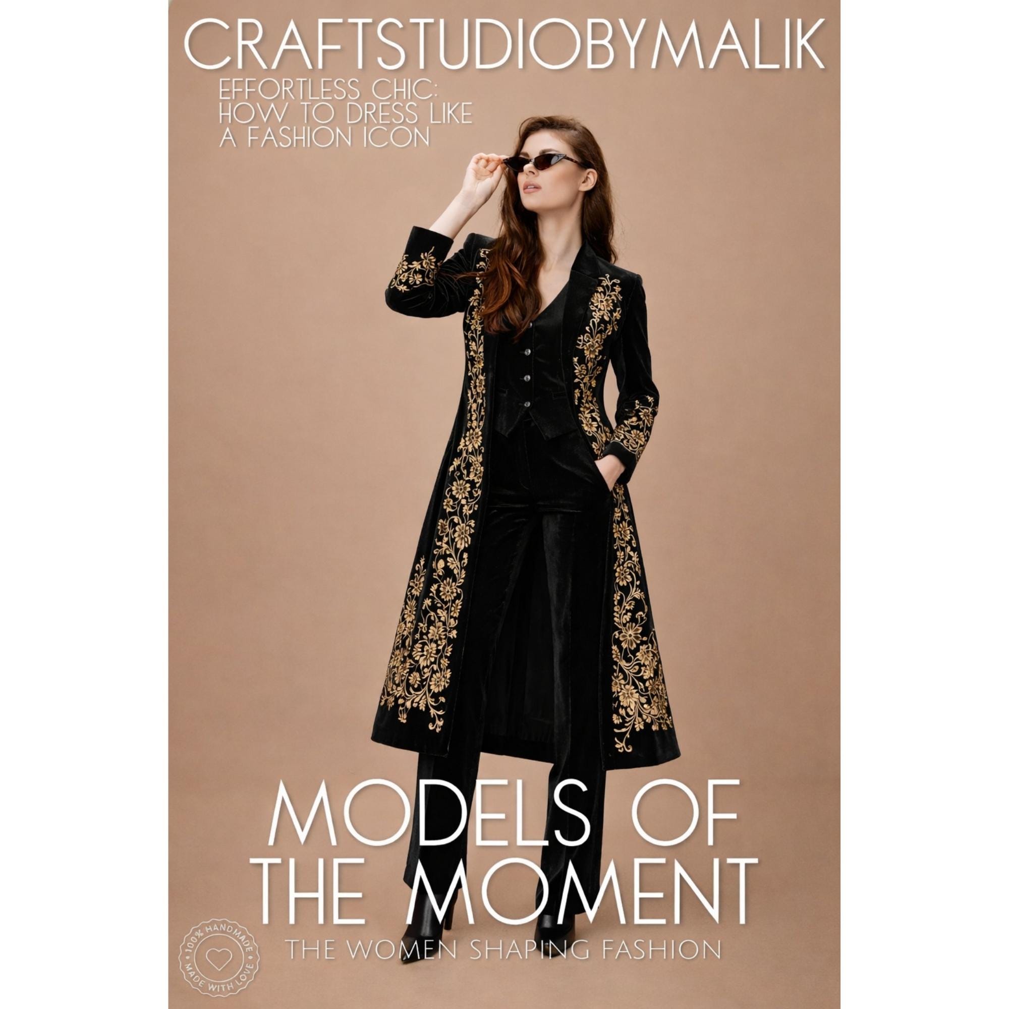 knee length dresses for ladies Jacquard Spring and Autumn Coat Lapel Flower Long Coat Dress main image 1