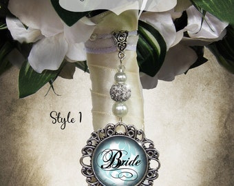 Something Blue, 65 Artwork Options, Bouquet Charms, 3 Style Options