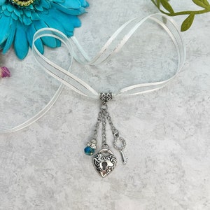 Customizable Bouquet Charm, Heart Lock & Key