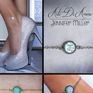 Customizable Something Blue Bezel Bracelet/Anklet