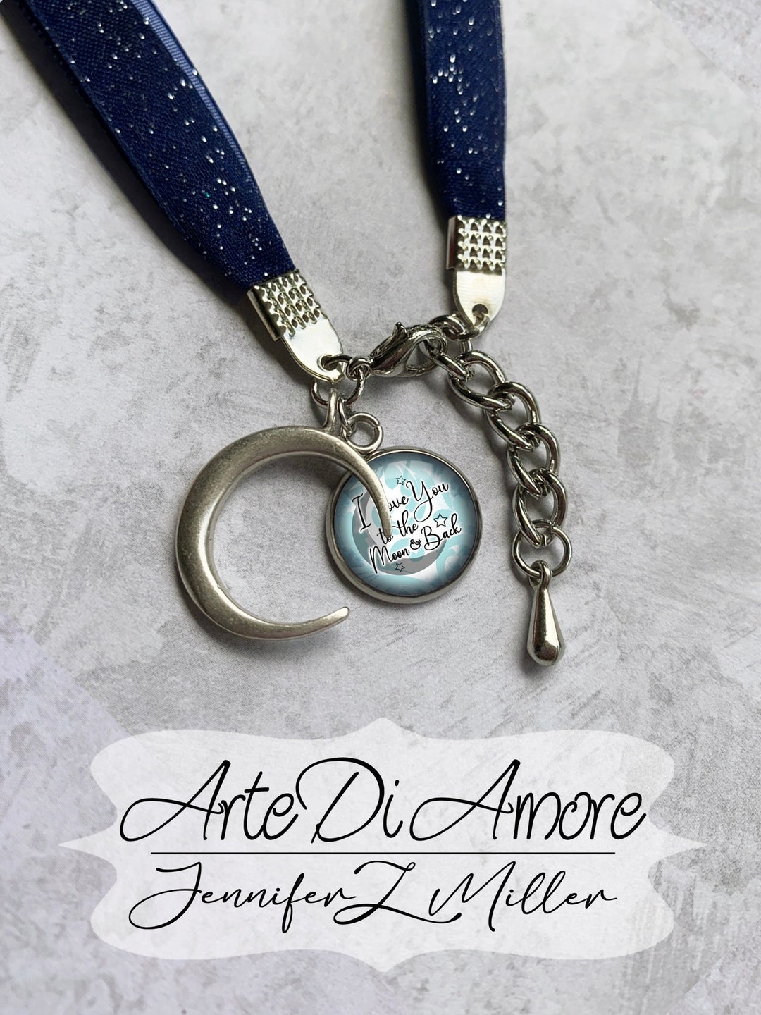Moon, Something Blue Ribbon Wedding Anklet or Bracelet With 32 Ribbon ...