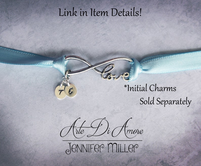 Something Blue Infinity Love Chain Wedding Anklet or Bracelet with 3 Blue Options image 3