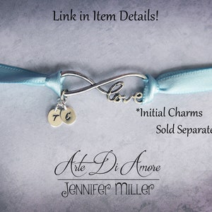 Infinity Love, 32 Ribbon Options, Something Blue Ribbon Wedding Anklet or Bracelet image 4