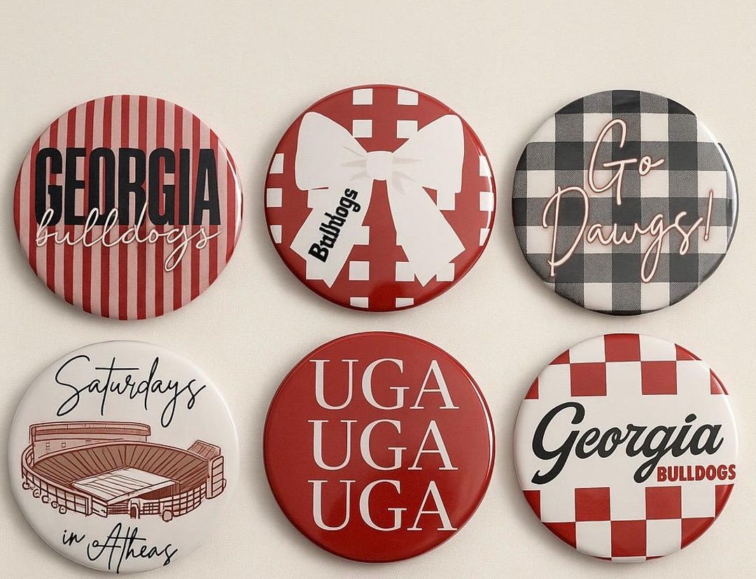 Georgia Tech Buttons UGA 3” Gameday Buttons - Etsy