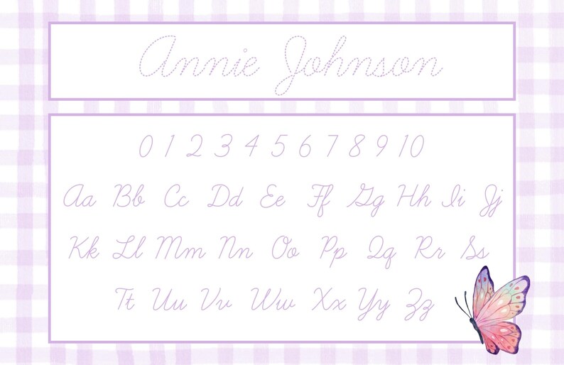 Personalized Cursive Handwriting Practice Placemat, ABC Handwriting ...