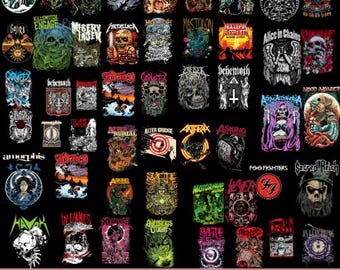 50 PNG Vintage metal Bands PNG Bundle: High-Resolution Designs (Digital Download)