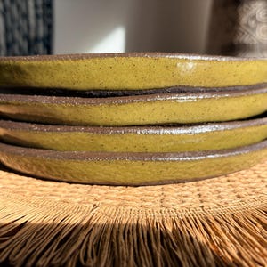 Ceramic Dinner Plates - Matcha Green Collection, Rustic Dinnerware, Serving Platter