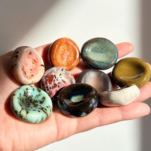 Handmade Ceramic Worry Stone, Fidget Toy, Stress and Anxiety Relief, Sensory Calming
