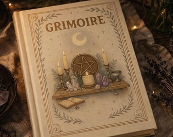 Hexenaltar Grimoire – Mystisches Hardcover Notizbuch/Buch der Schatten/Hexerei/Zauberbuch/Notizbuch