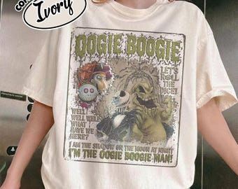 Camiseta Comfort Color de Oogie Boogie Man, Camiseta de villanos de Disney de Pesadilla antes de Navidad, Camiseta de Halloween 2026 "Soy Oogie Boogie Man" RLVF29