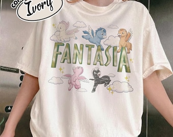 Comfort Color Vintage Disney Fantasia Baby Pegasus Shirt, Funny Disney Family Matching T-shirt, Fantasia Shirt, Disneyland Vacation RLTK23
