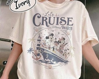 Comfort Color Disney Cruise Line 2026 Shirt, Mickey & Friends Family Cruise Trip Tee, Let's Cruise, Disney Wish Dream Magic Fantasy RK3C28