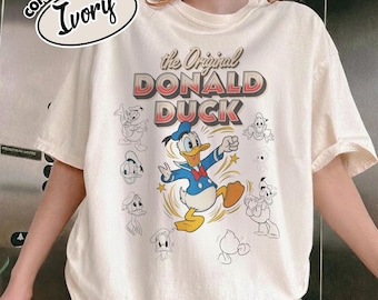 Comfort Color Vintage Disney Donald Duck Sketch Shirt, Disney Family Tee, Disneyland Shirt, Donald Duck Shirts, Disney World Shirt RLVM05
