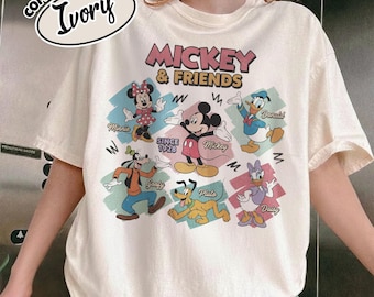 Camiseta Comfort Color Retro Mickey & Friends 1928, Camiseta Familiar Mickey And Friends, Camiseta Disney 2026, Camiseta Disneyland, Camiseta Disneyworld RLVF11