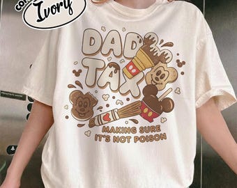 Camiseta Comfort Color Disney Dad Tax, Camiseta divertida de Mickey Snacks, Asegurándonos de que no sea veneno, Atuendo para viaje a Disneyland, Regalo para amantes de la comida de Disney RLTC15