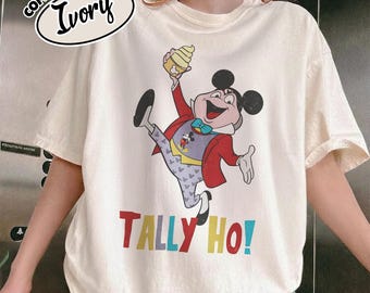 Camiseta retro Mr. Toad Tally Ho Comfort Color, a juego para toda la familia, Magic Kingdom, viaje a los parques en 2026, camiseta Mr. Toad's Wild Ride RLTC17