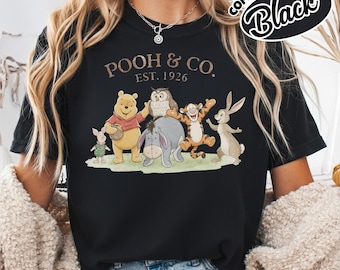 Comfort Color Retro Winnie The Pooh And Friends Shirt, Disney Pooh Shirt, Retro Winnie The Pooh Shirt, Vintage Pooh & Co Est 1926 Tee RLTU12
